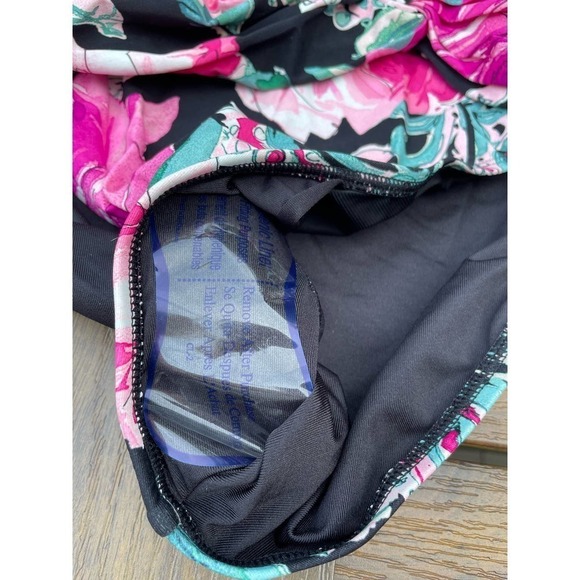 Carmen Marc Valvo: One Piece Botanico Rosa Knot Front Bandeau Size 8 - Picture 10 of 14